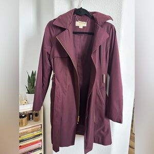 Michael Kors Burgundy Trench Coat PXS